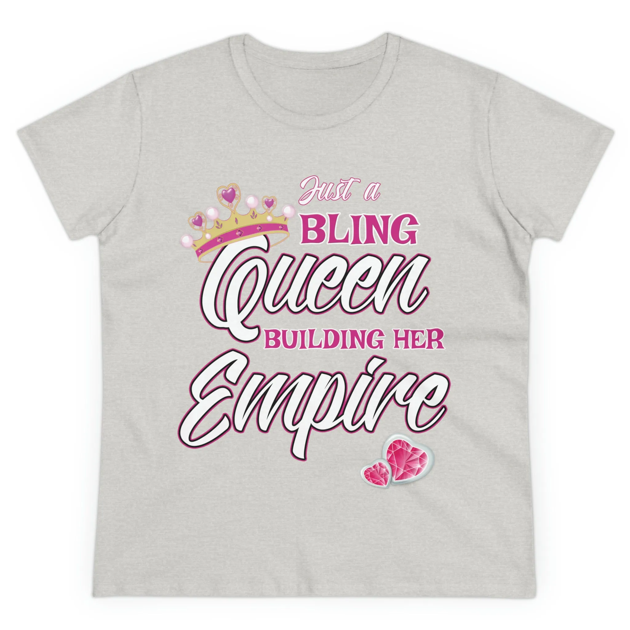 Women's Midweight Cotton Tee Queen Building her Empire