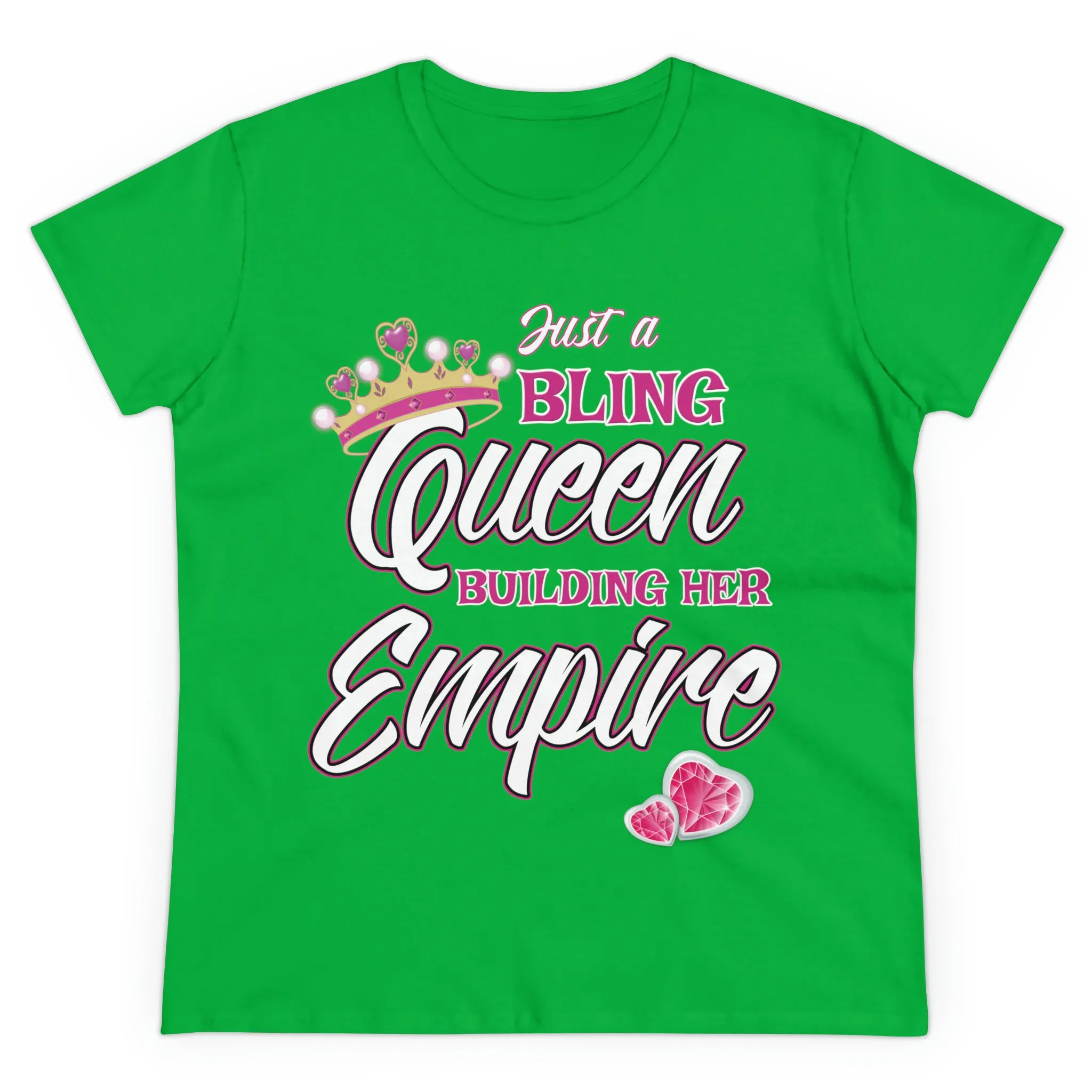 Women's Midweight Cotton Tee Queen Building her Empire