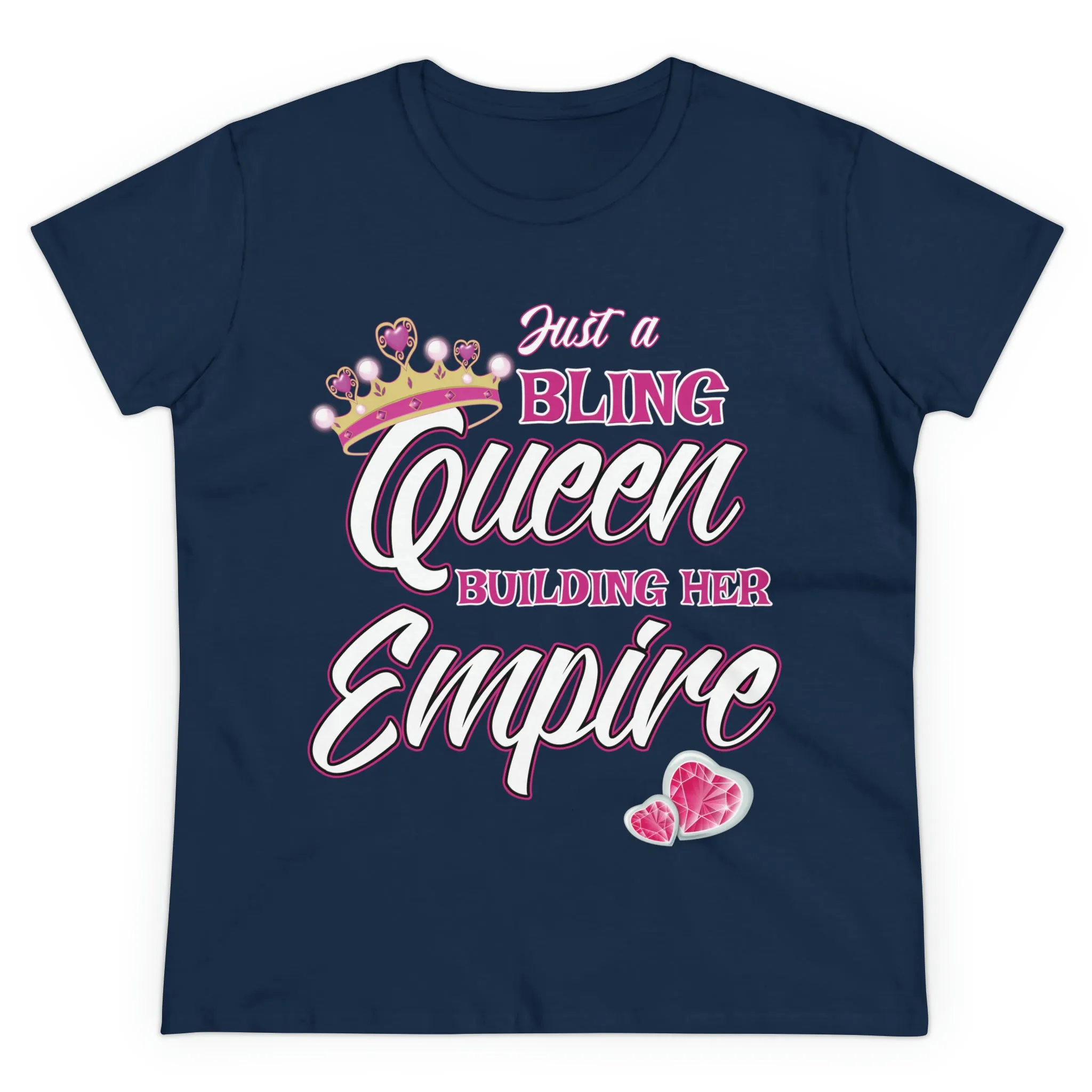 Women's Midweight Cotton Tee Queen Building her Empire