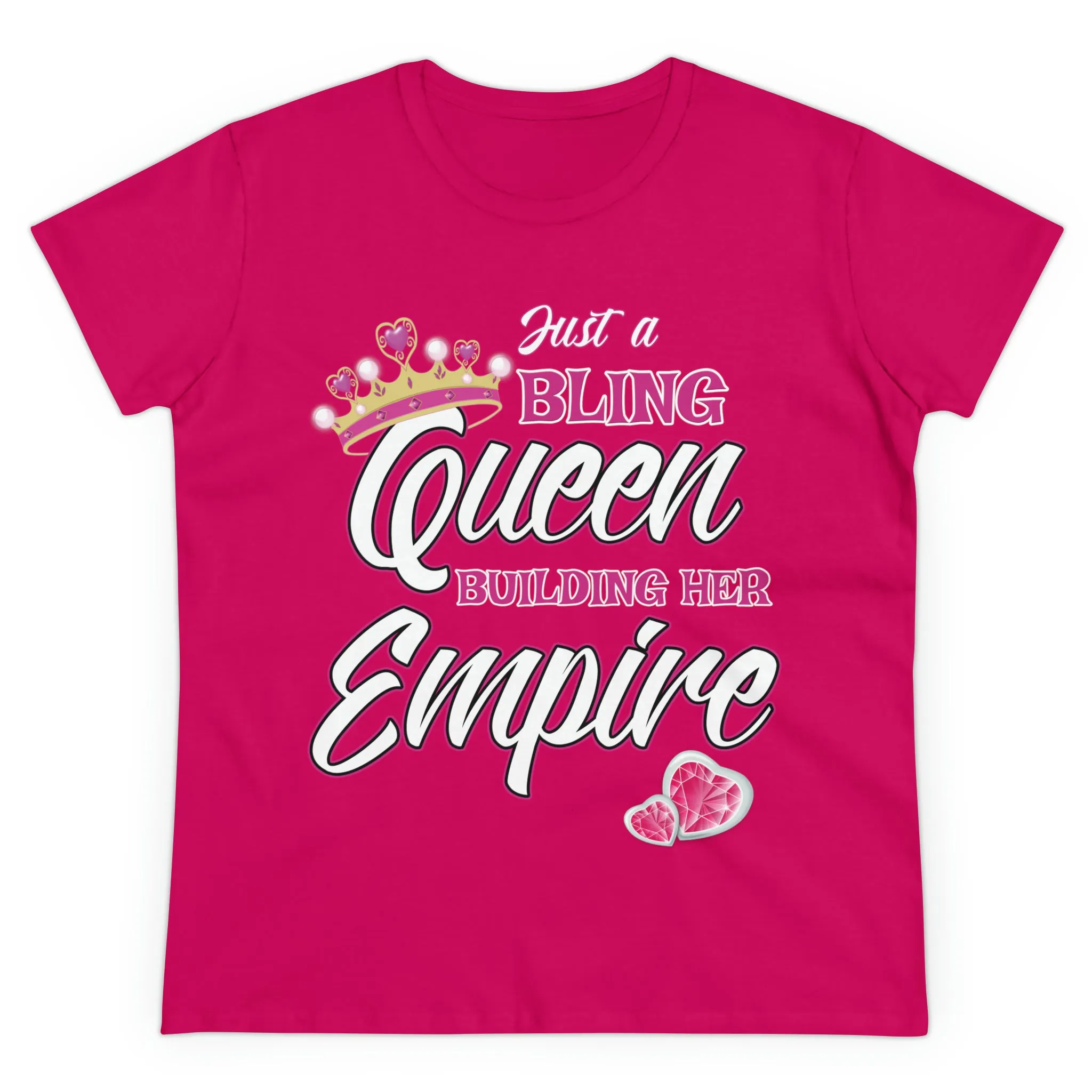 Women's Midweight Cotton Tee Queen Building her Empire