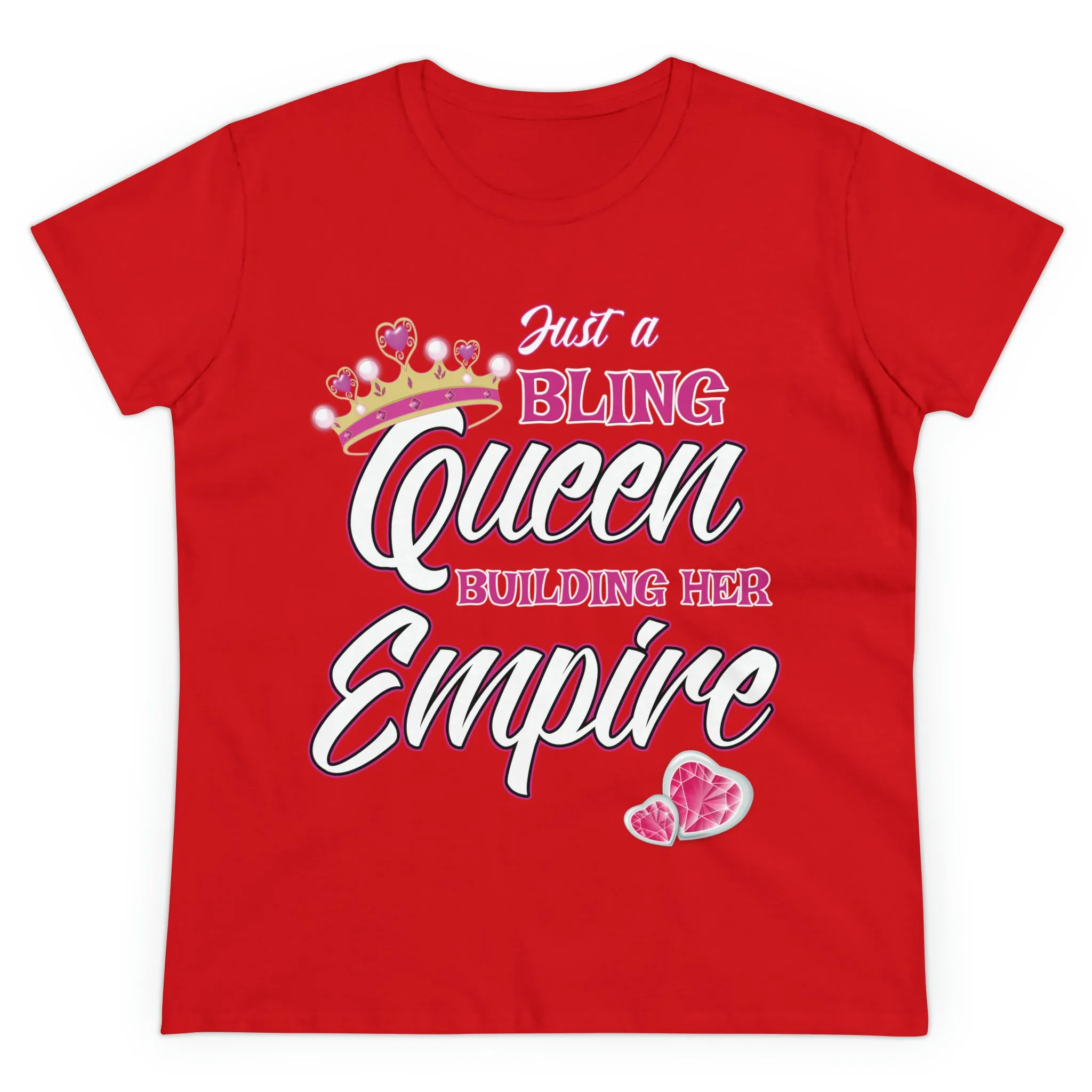 Women's Midweight Cotton Tee Queen Building her Empire