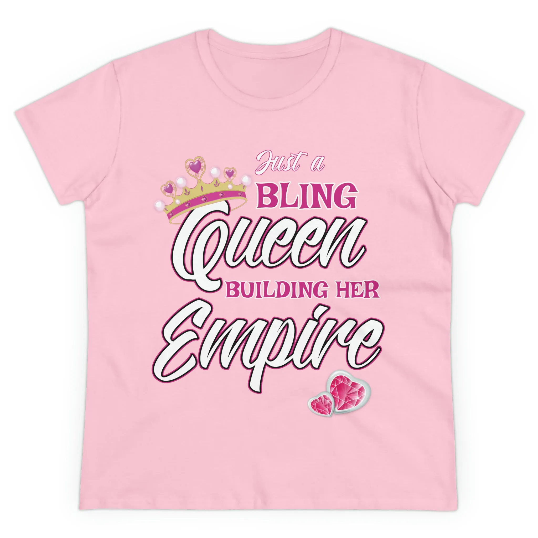 Women's Midweight Cotton Tee Queen Building her Empire