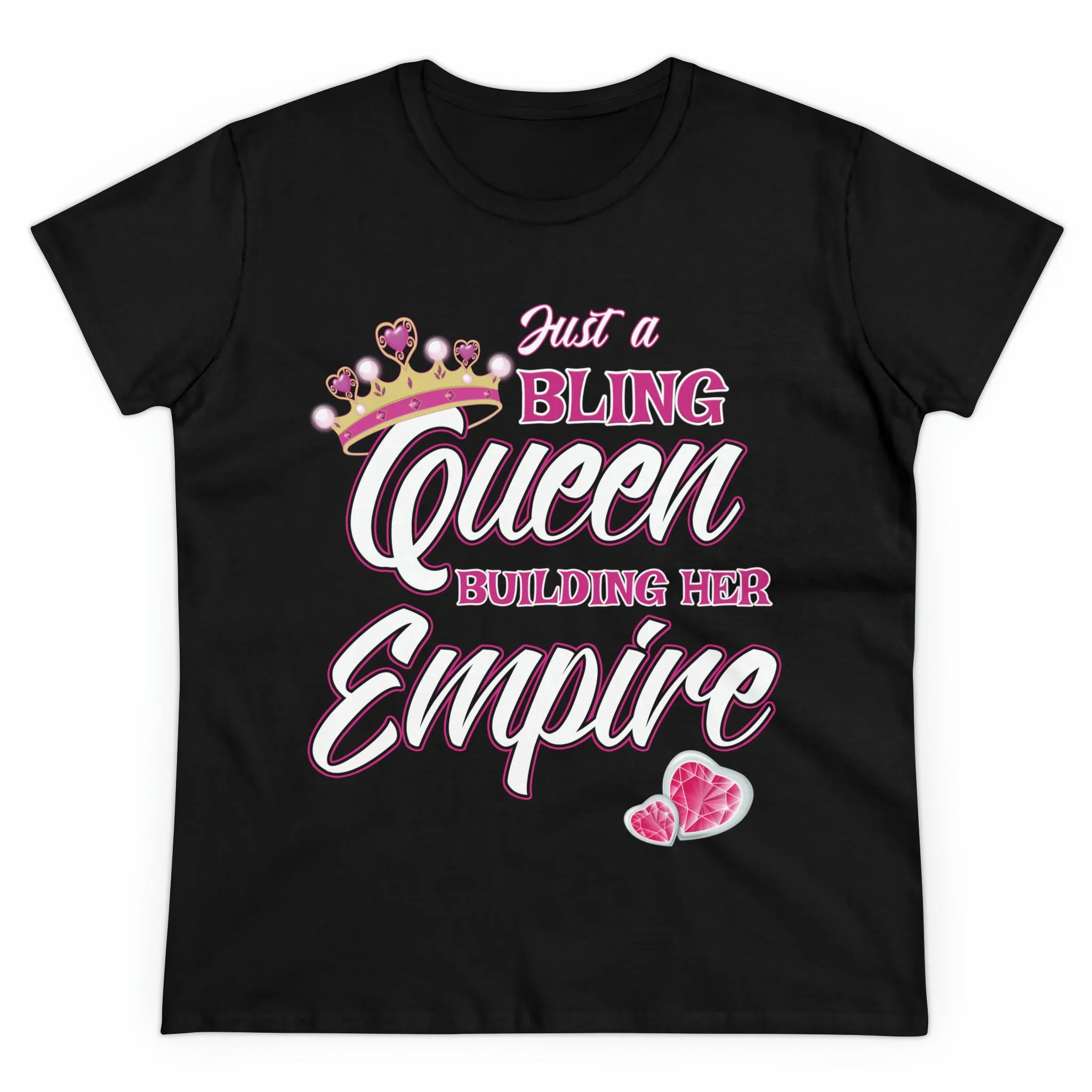 Women's Midweight Cotton Tee Queen Building her Empire