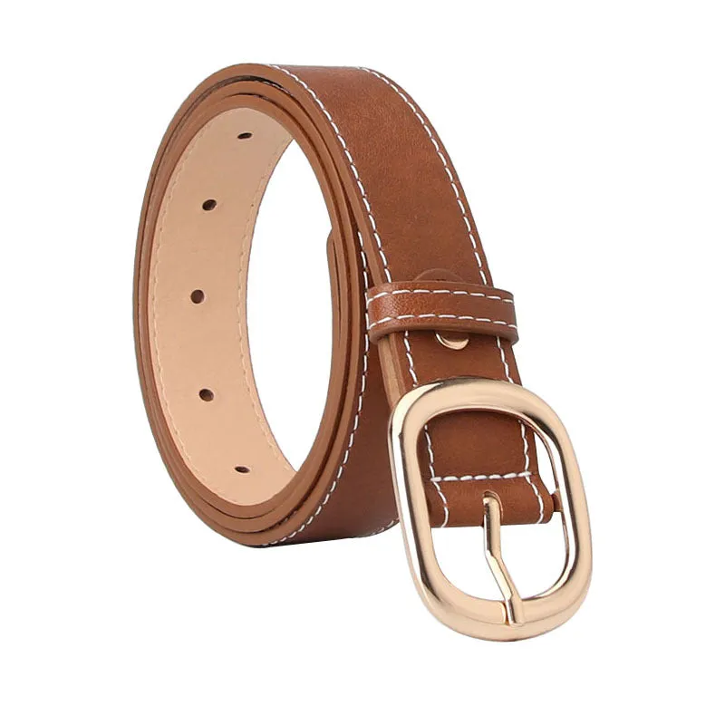 Women's Wide Belt Youth Casual Decorative Jeans Pant Belt Black Trend Belt