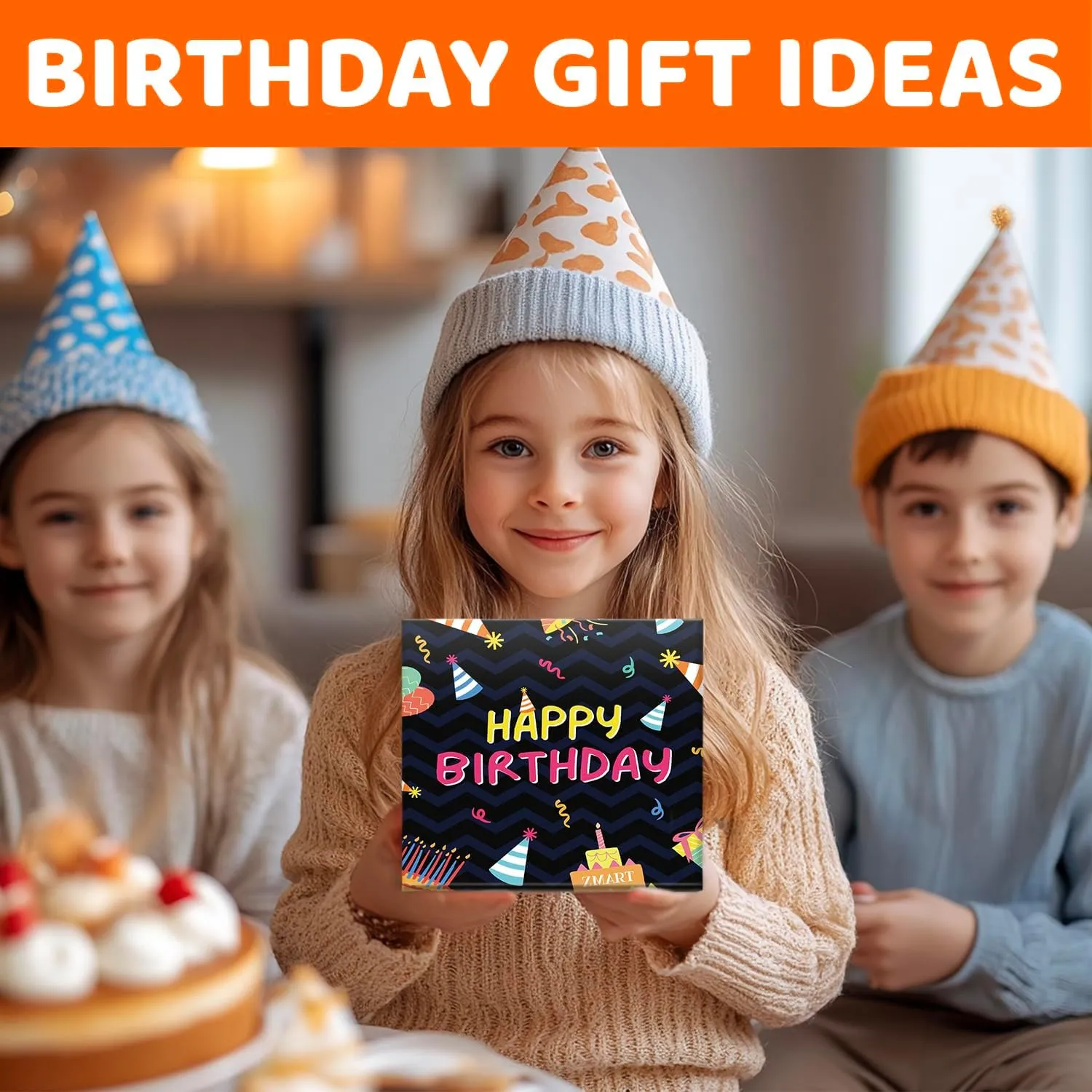 Zmart 3-12 Birthday Gifts for Boys Girls - Socks for Kids Age 3-12, 3-12 Year Old Boy Gift Ideas, Black