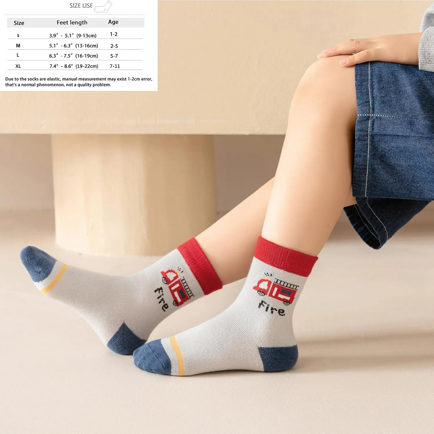 Zumou Toddler Kids Little Boys Fashion Cotton Crew Socks 5/10 Pack